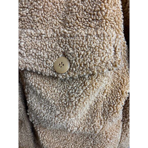 Sanctuary Teddy Bear Jacket Coat Carmel Brown Women's Size M New - Picture 2 of 5